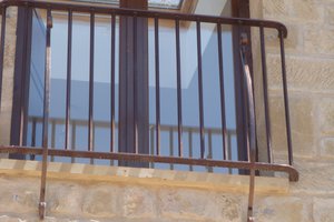 Forged railings windows