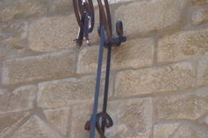 Forged lamp outside